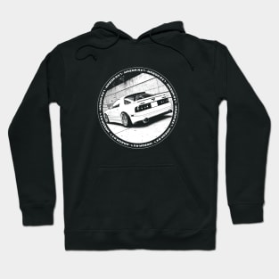 MAZDA RX-7 FC Black 'N White 4 (Black Version) Hoodie